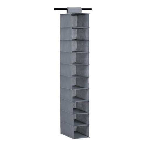 Hanging Wardrobe Organiser Closet Storage 10 Shelf Tier Layer Clothes Shoes Hats - Picture 8 of 10