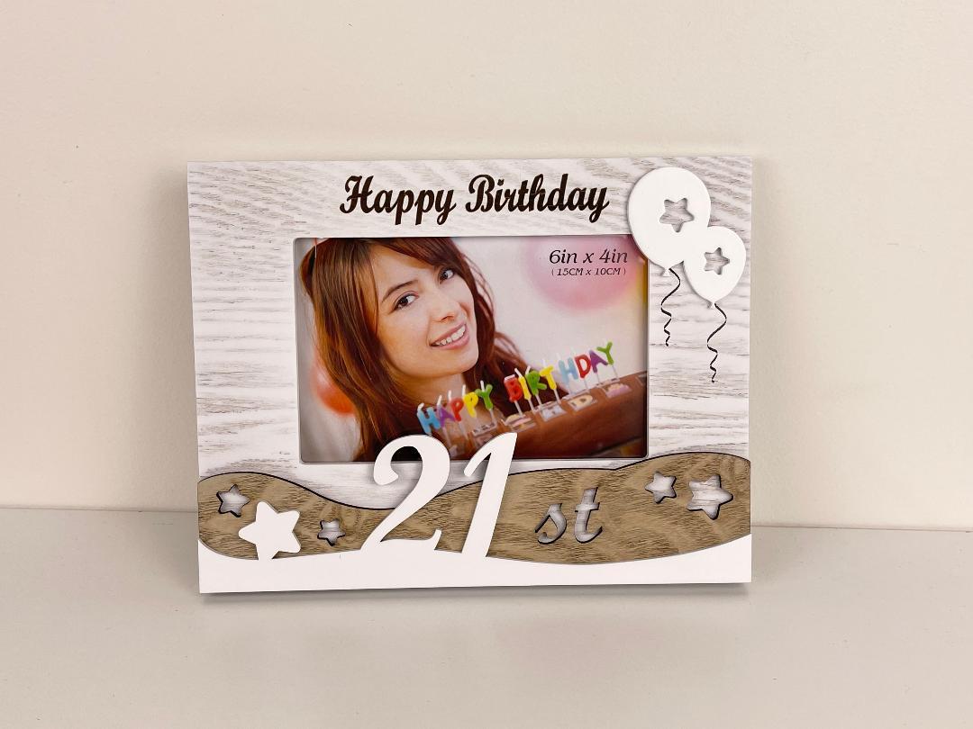 Cadre Photo Anniversaire 21 Ans – 15x10 Cm, Cadeau Original