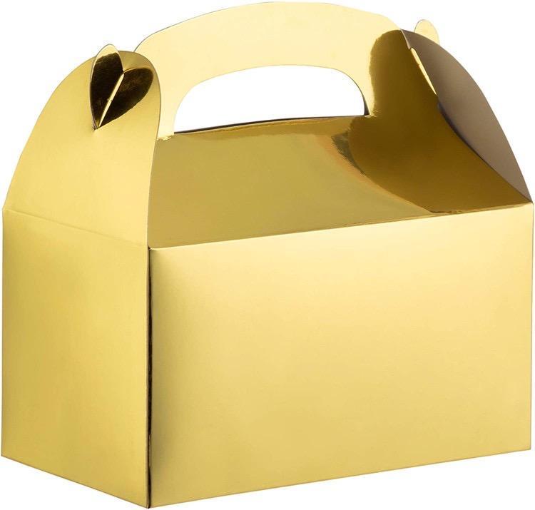 Treat Box Party Favor Desert Boxes Lolly Candy Paper Gift Boxes Bulk Gold 20cm - Picture 10 of 10
