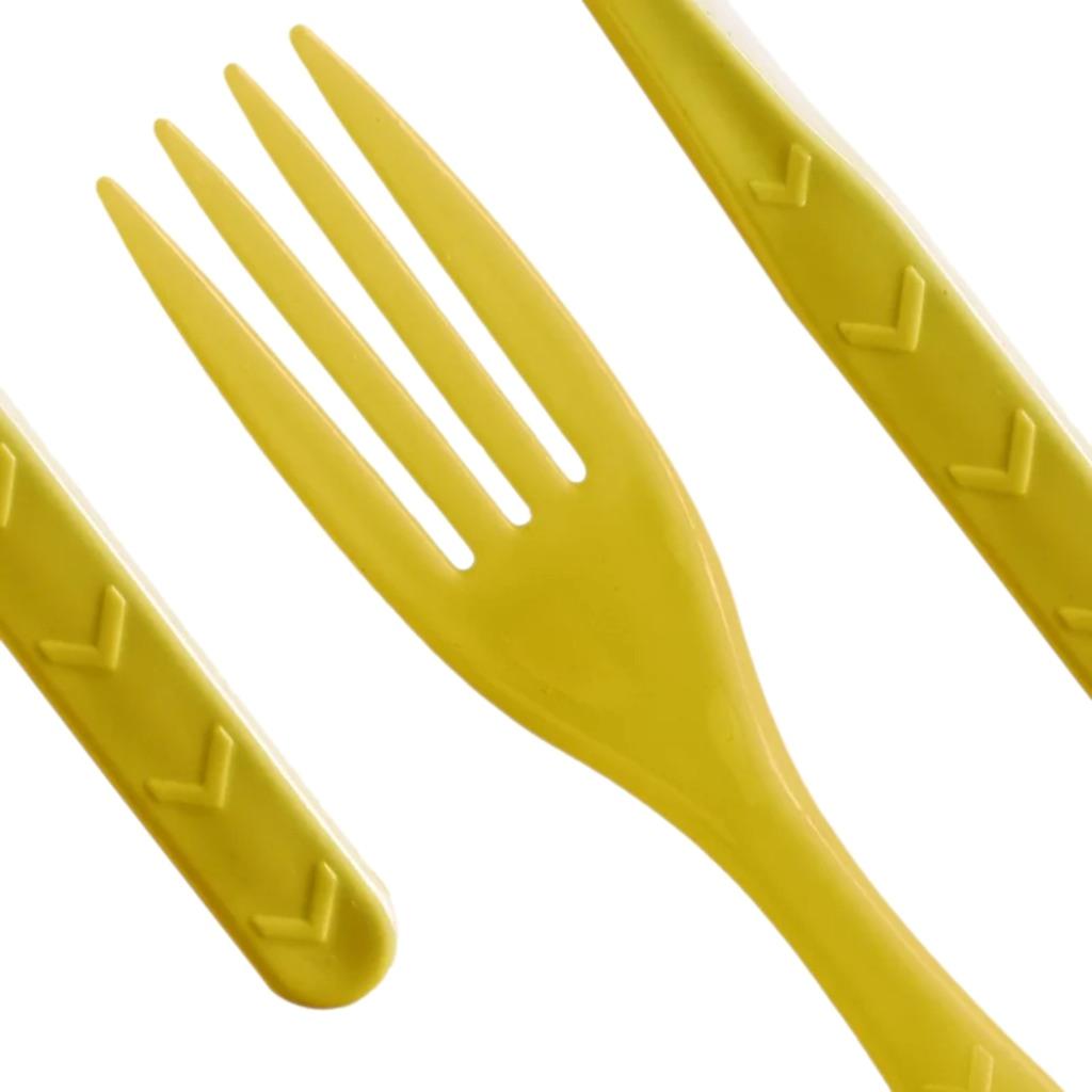 Reusable Plastic Cutlery (18.5cm) - Strong & Durable in Knifes Forks Spoons Mix - Picture 27 of 29