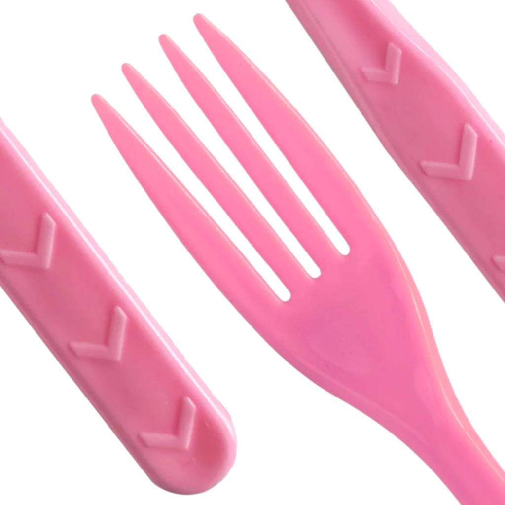 Reusable Plastic Cutlery (18.5cm) - Strong & Durable in Knifes Forks Spoons Mix - Picture 25 of 29