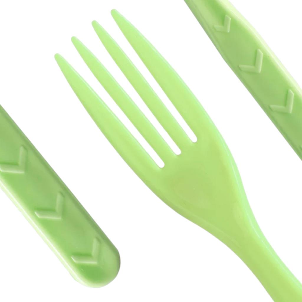 Reusable Plastic Cutlery (18.5cm) - Strong & Durable in Knifes Forks Spoons Mix - Picture 28 of 29