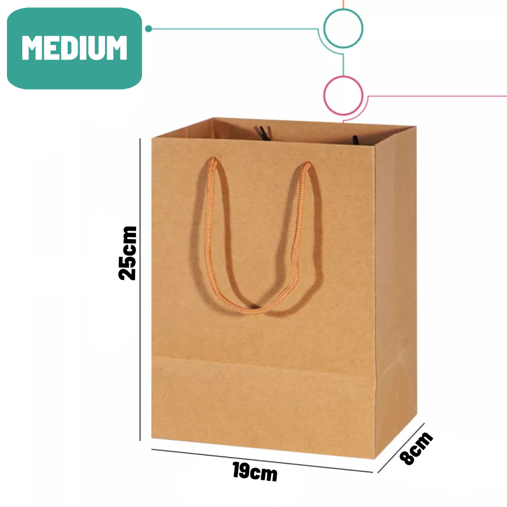 Brown Kraft Paper Bags Gift Shopping Retail Bulk Eco Cotton Handles 150GSM Heavy - Bild 15 von 20