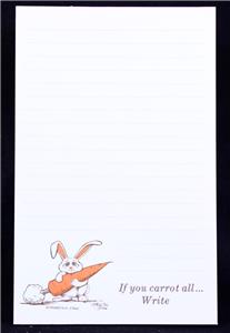 Write-On /"If You Carrot All....Write/" 50 Page Notepads Tablets.12296 Two 2