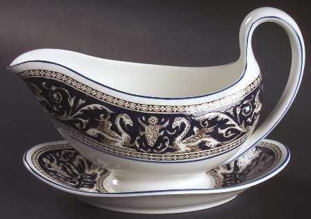 Vintage Wedgwood Florentine Dark Blue Rim no center Dinnerware china 1929-1989