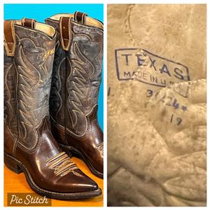 Vintage Cowboy Boots by Texas Boot Co. SZ 10 E RARE Vintage Texas Boot Co. Cowboy Boots | Men main image 4