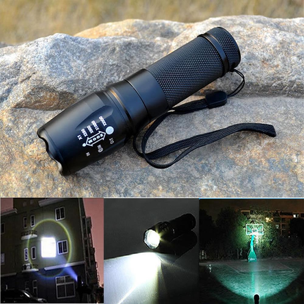 Bike Torch Clip Cycling Bicycle Front Light CREE T6 Tactical Flashlight 5 Mode