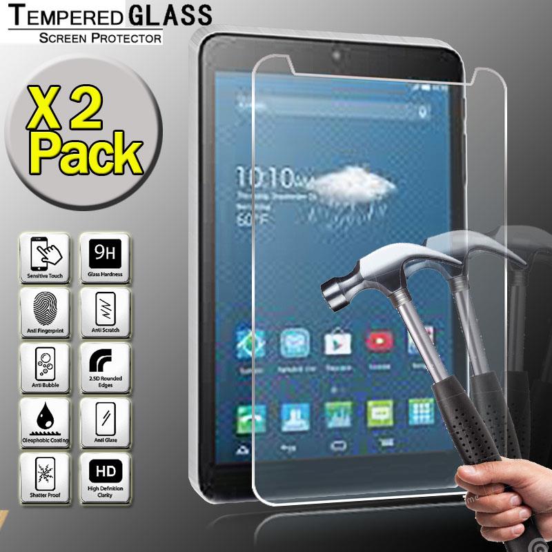 2 Pack Tablet Tempered Glass Screen Protector For Nvidia Shield 8.0/"
