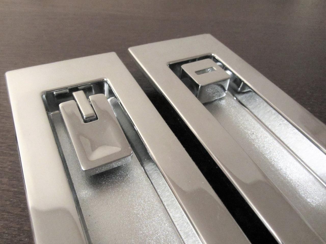 Recessed Sliding Pocket Door Bathroom Privacy Lock Pull Handles