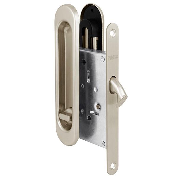 Recessed Sliding Pocket Door Privacy Lock With Pull Handles Set