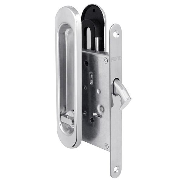 Sliding Pocket Door Bathroom Privacy Lock Set Polished Chrome