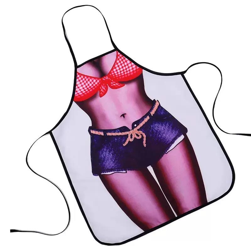 Funny Prank Apron Party Waterproof Gifts Cooking Grill Sexy Men Kitchen Cooking