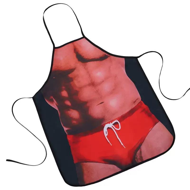 Funny Prank Apron Party Waterproof Gifts Cooking Grill Sexy Men Kitchen Cooking