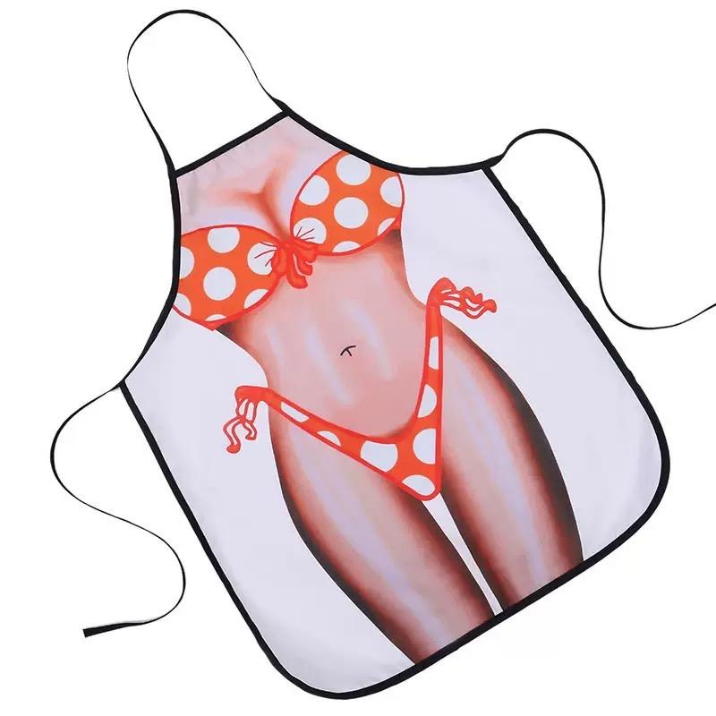 Funny Prank Apron Party Waterproof Gifts Cooking Grill Sexy Men Kitchen Cooking