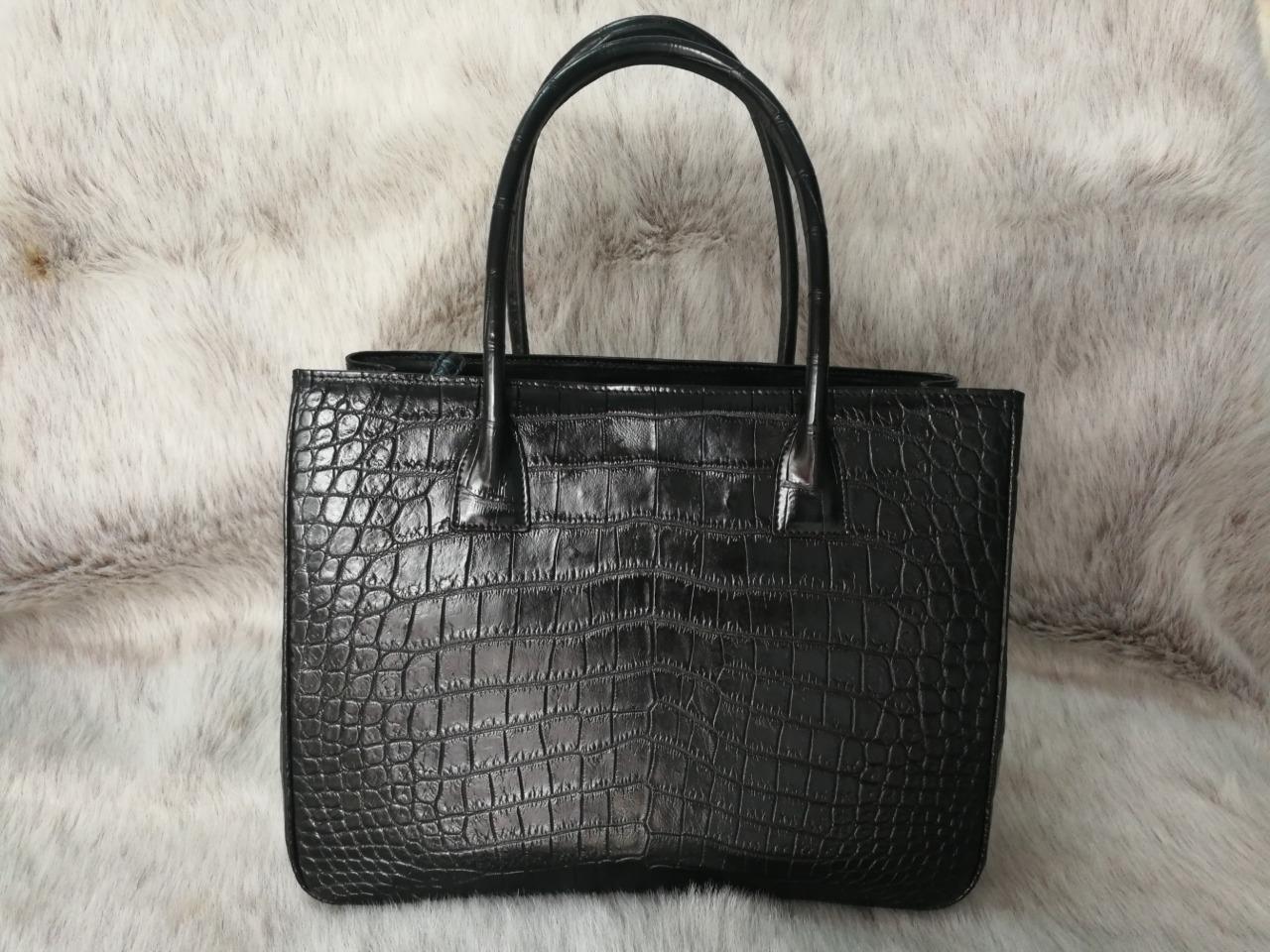 croc leather purse