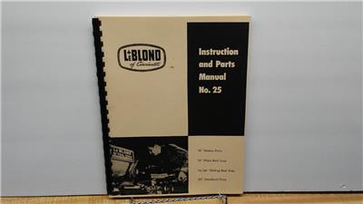 LeBlond 16” 20” Lathe Instruction /& Parts Manual