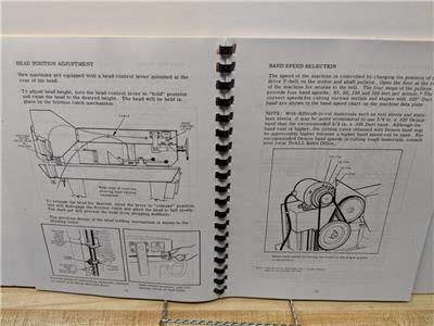 DoAll C-4 Band Saw Instruction /& Parts Manual