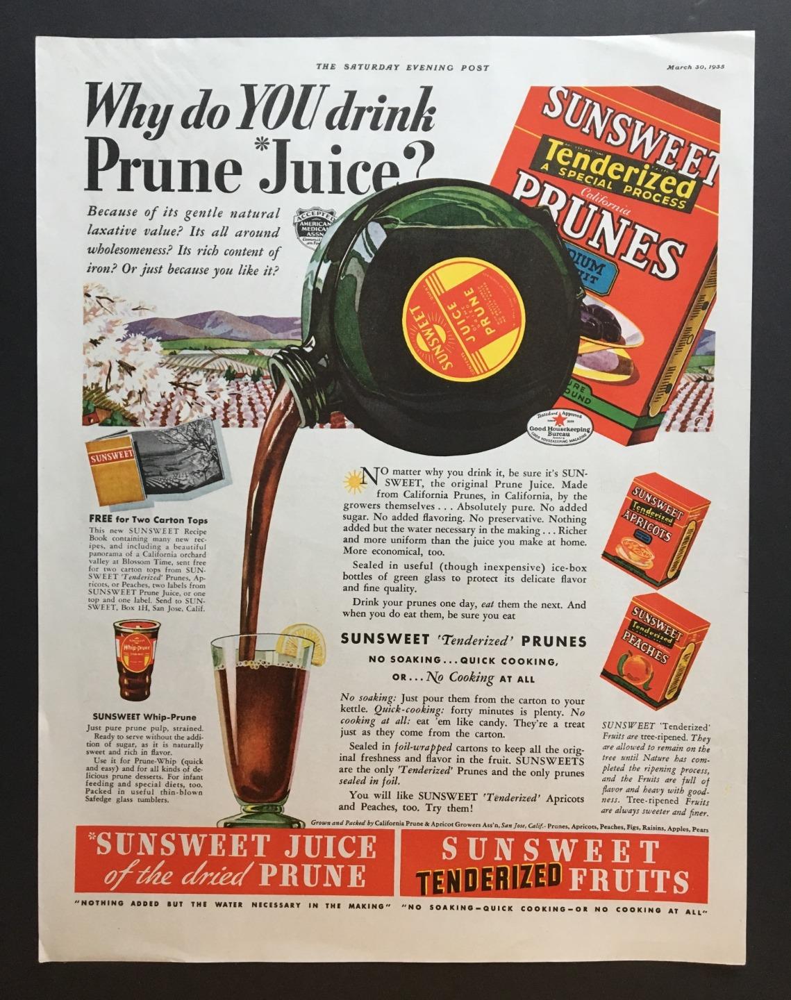 Vintage  label Prune Juice 1950s