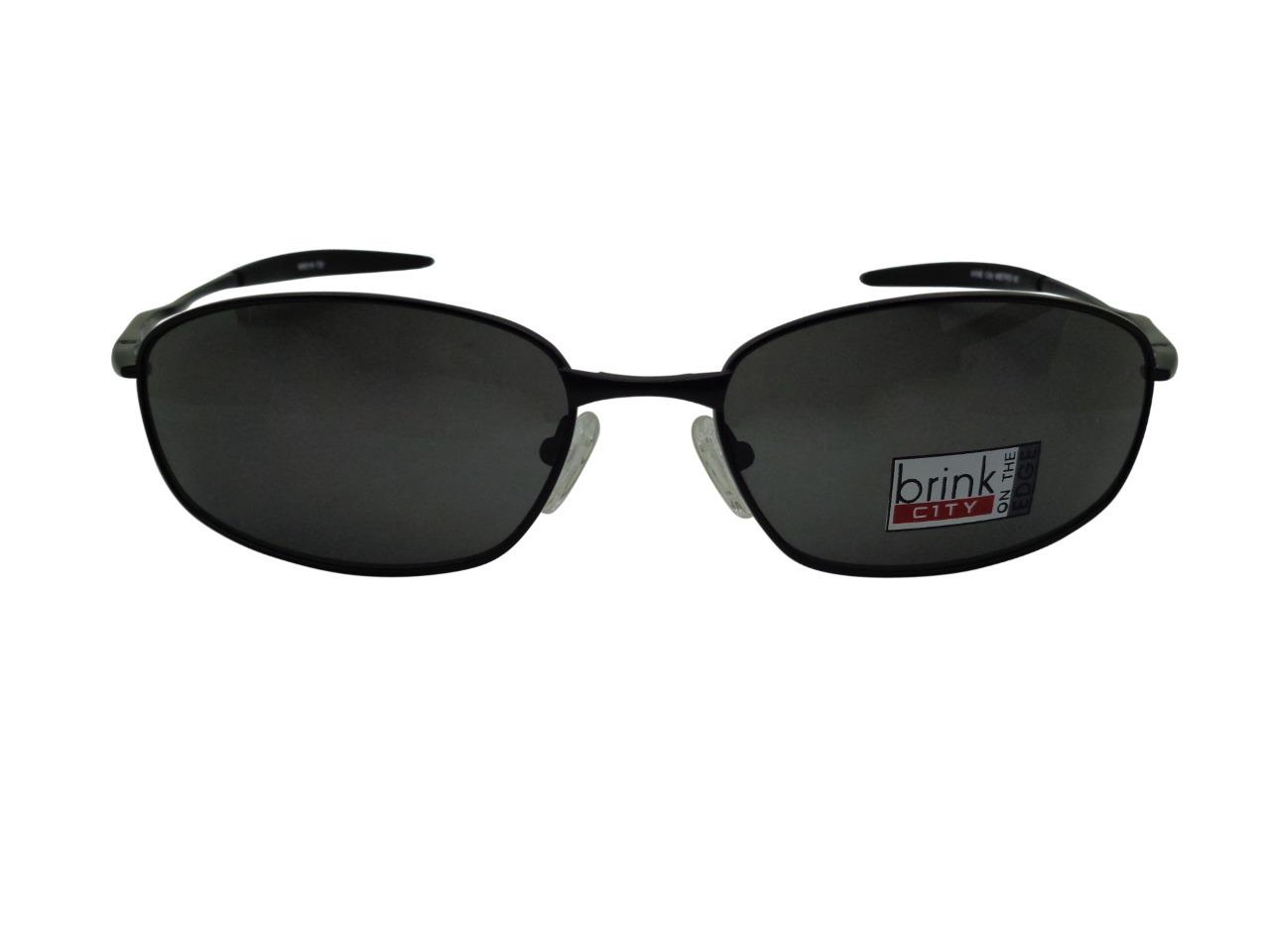 New BRINK 6018 Sunglasses 60 c2 Matt BLACK frame lens mens UV protection wrap 