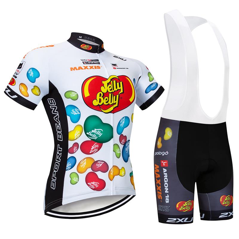 Red-crowned Crane Pattern Mens Cycling Jersey Bib Short Set Breathable materail