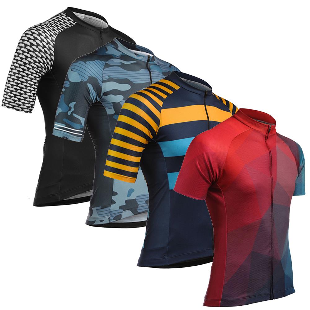 2021 Mens Bike Cycling Jersey Short Sleeve Tops Bicycle Shirt Maillots Pockets