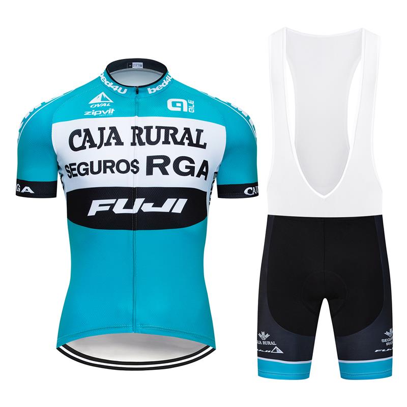 Mens Cycling Clothing Set Bike Wear Half Zippered Jersey Shirt Padded Bib Shorts