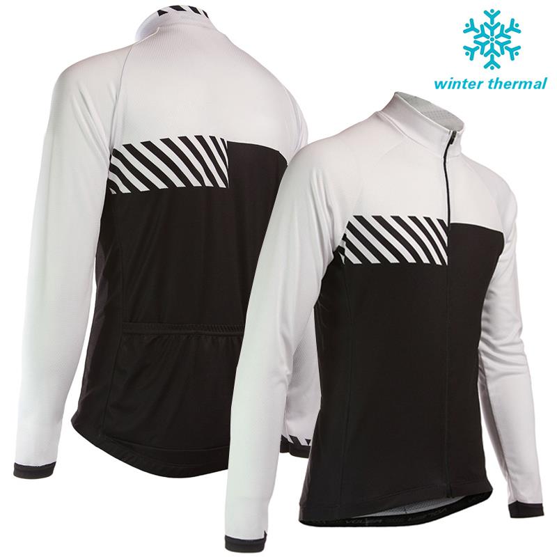 Team Men S Bicycle Sports Fleece Jersey Wear Winter Riding Thermal