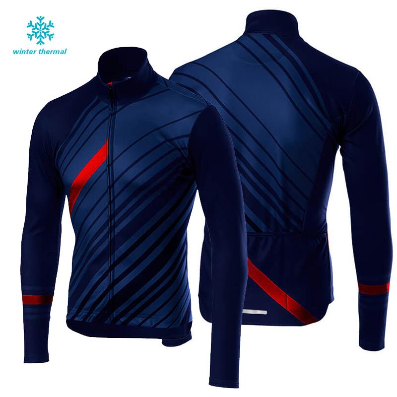 Thermal Cycling Jersey Bicycle Shirt Long Sleeve Bike Wear Top Jacket Winter 5XL