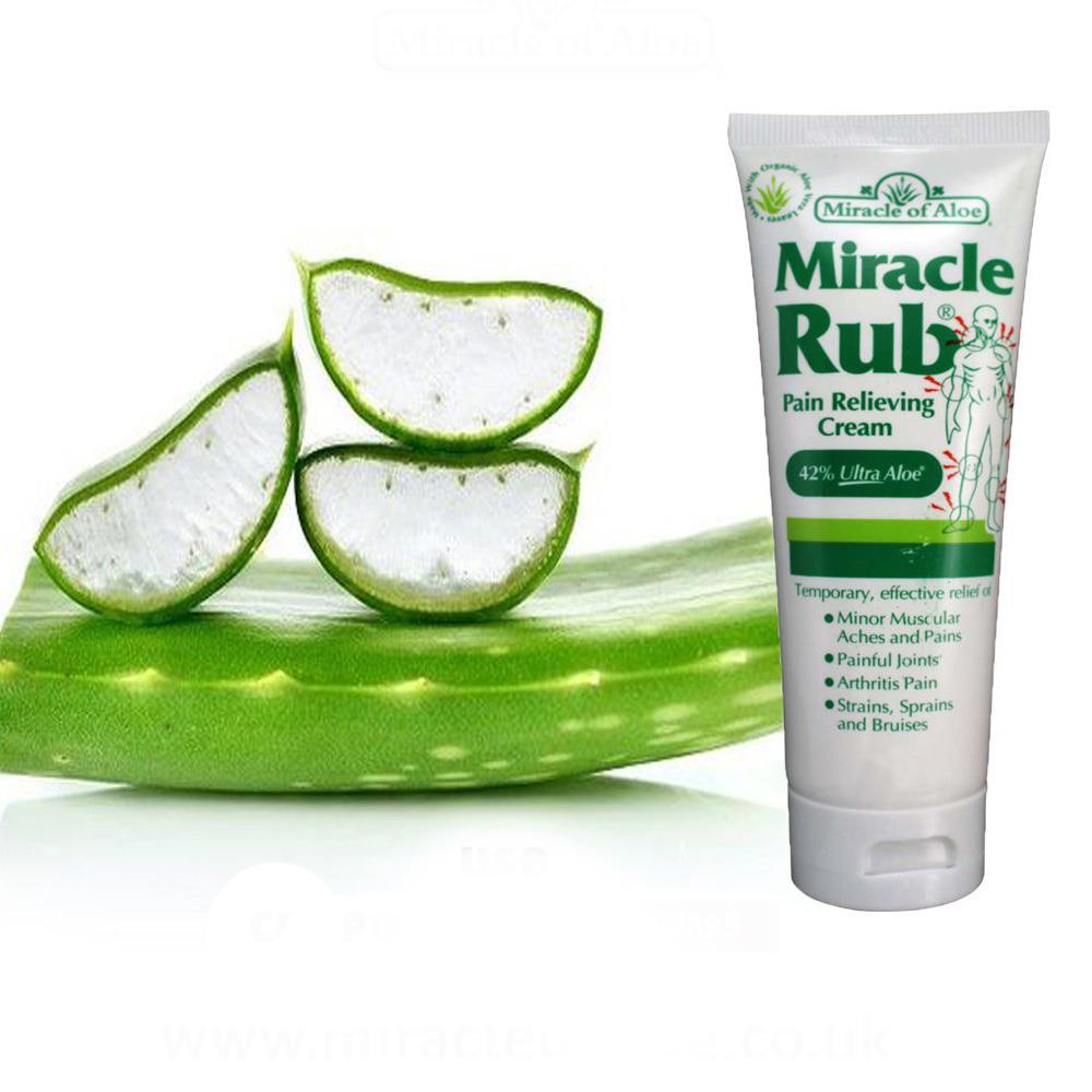 Miracle Rub Pain Relieving Cream 8 oz tube with 42 Ultra Aloe relief
