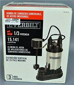 Everbilt 1/3 HP Stainless Steel Submersible Sump Pump 6948217021118 | eBay