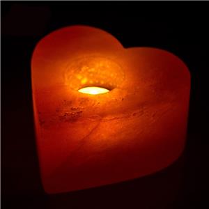 HSD Himalayan Salt Direct Handmade Heart Shape Real Salt Tealight Candle Holder
