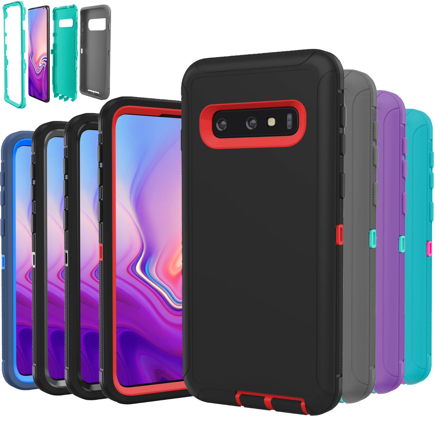 15 Tpu Hard Defender Hybrid Case Cover Wholesale Lot For Samsung Galaxy S10 5g Ebay