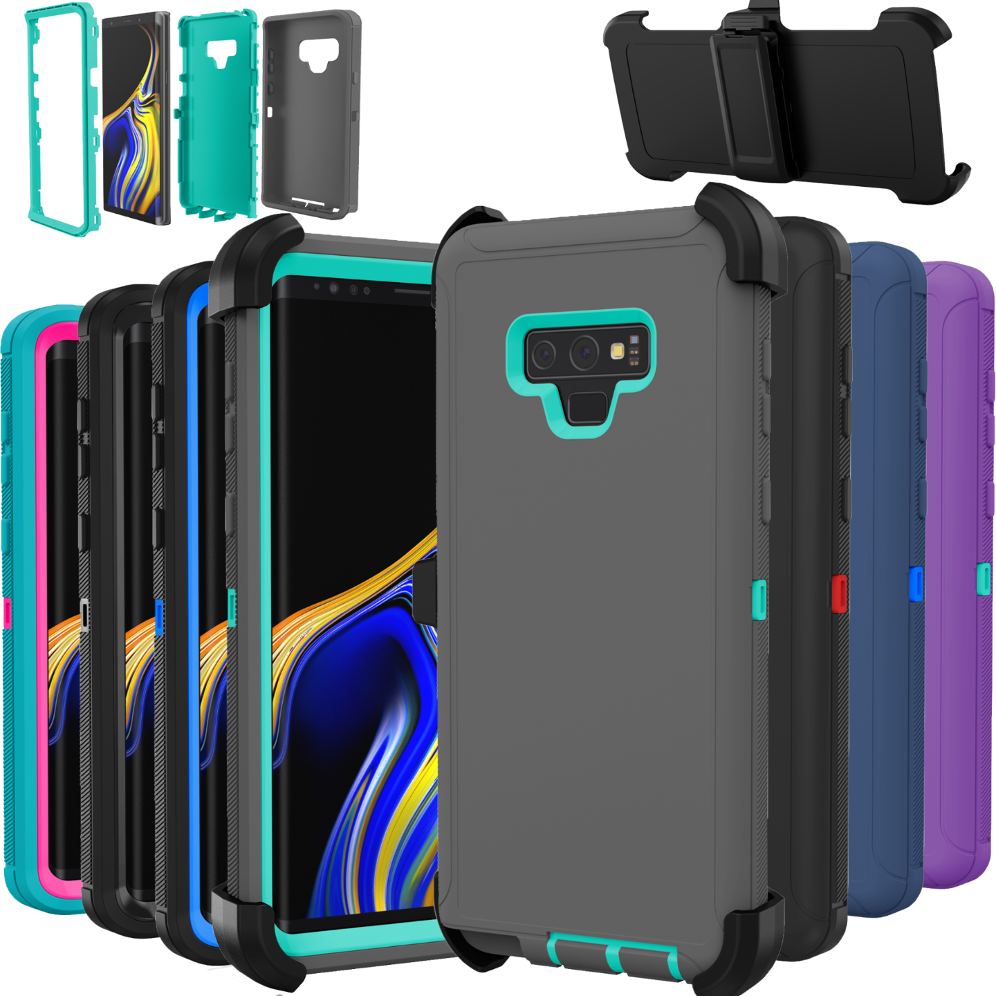 Samsung Galaxy Note 9 Case Cover Shockproof Fits Otterbox Defender Belt Clip Ebay