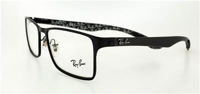 Rayban Prescription 8415 2848 53mm Black Carbon Fiber Frame With Clear Lenses Ebay