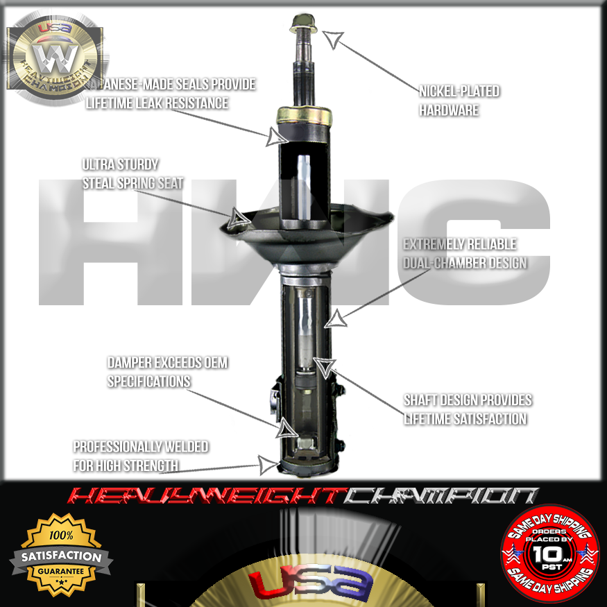 05-09 SPECTRA5 NEW PAIR FRONT L+R STRUT SHOCK ABSORBER 2004-2009 SPECTRA