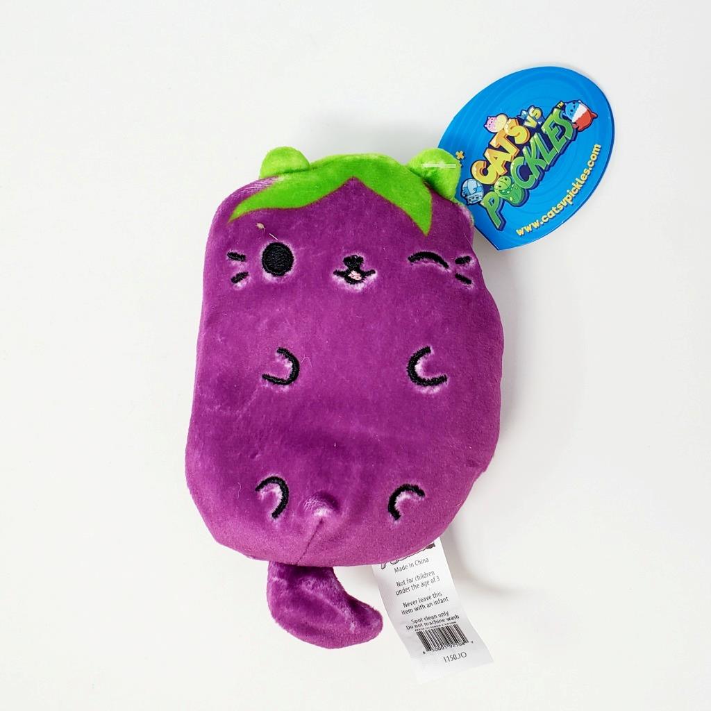 Style:Eggplant:Cats Vs Pickles 4" Plush Toy - YOU CHOOSE!