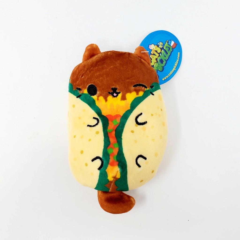 Style:Taco Cat:Cats Vs Pickles 4" Plush Toy - YOU CHOOSE!