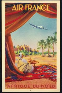 FRANCE 1950 Air France Air Picture Advertising PPC Card for North