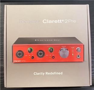 FOCUSRITE CLARETT+ 2PRE USB-C AUDIO INTERFACE-BRAND NEW OPEN