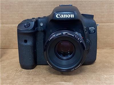 CANON EOS 7D Digital SLR CAMERA W/ CANON EF 50mm F/1.8 II LENS