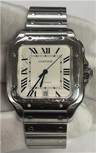 CARTIER SANTOS 4072 ROMAN NUMERAL DATE DIAL 39.8mm STAINLESS STEEL