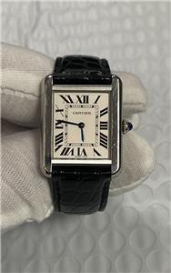 CARTIER TANK SOLO 3170 SILVER DIAL STAINLESS STEEL 24mm QUARTZ