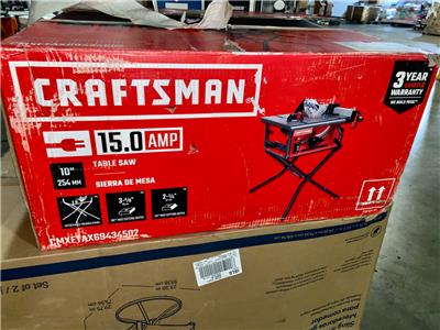CRAFTSMAN 10-in Carbide-Tipped Blade 15-Amp Table Saw ...