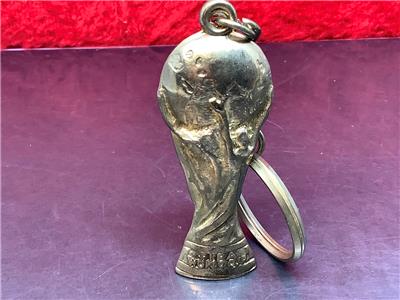 Porte-clés Vintage Coupe Du Monde 1998, France 98, Trophée FIFA, Laiton Doré