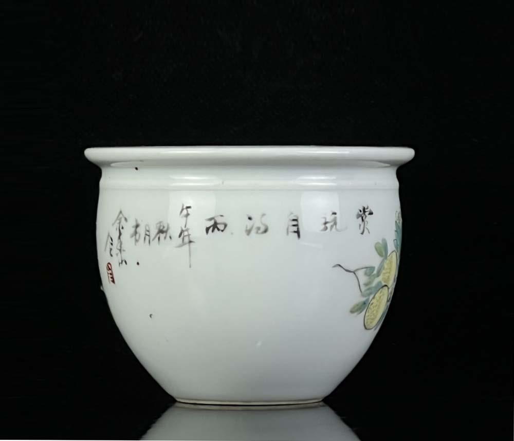 OLD CHINESE FAMILLE ROSE PORCELAIN POT MARKED ST1674 | eBay