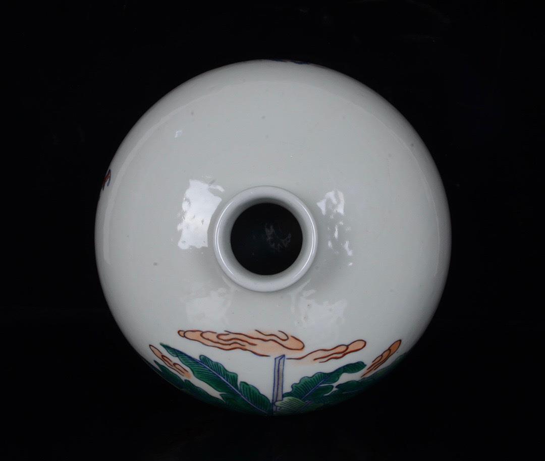 OLD FIVE COLORS CHINESE PORCELAIN VASE KANGXI MARKED ST1706 | eBay