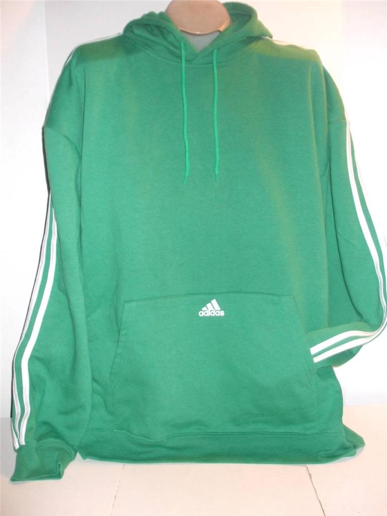 Adidas Green Fleece Pullover Hoodie Sweatshirt XL 2X New | eBay