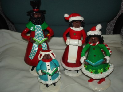 African American Family Carolers Christmas Decor Black | eBay