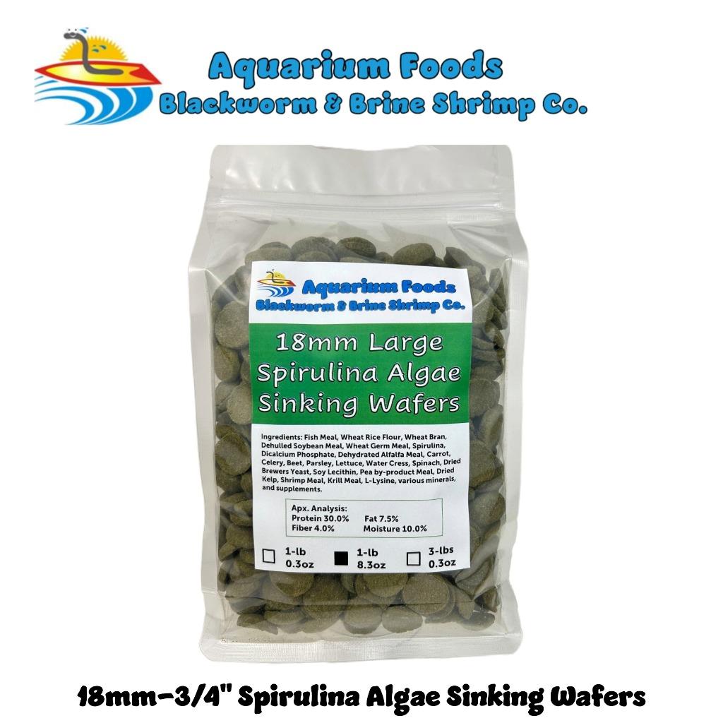 18mm-3/4" Large Spirulina, Algae & Veggie Sinking Wafers, All Tropical Fish - Picture 14 of 15