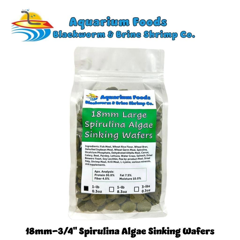 18mm-3/4" Large Spirulina, Algae & Veggie Sinking Wafers, All Tropical Fish - Picture 13 of 15